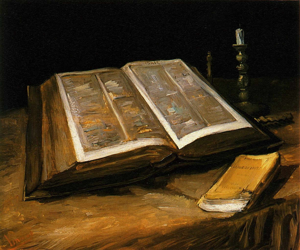 Картина Ван Гога Натюрморт с библией 1885